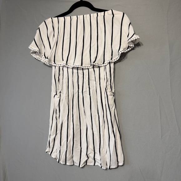 Tropik Womens Striped Strapless Mini Dress Small Resortwear Tropical Vacation - Picture 3 of 7